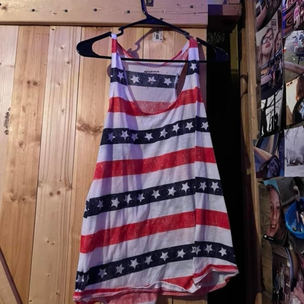 Red white and blue tank top